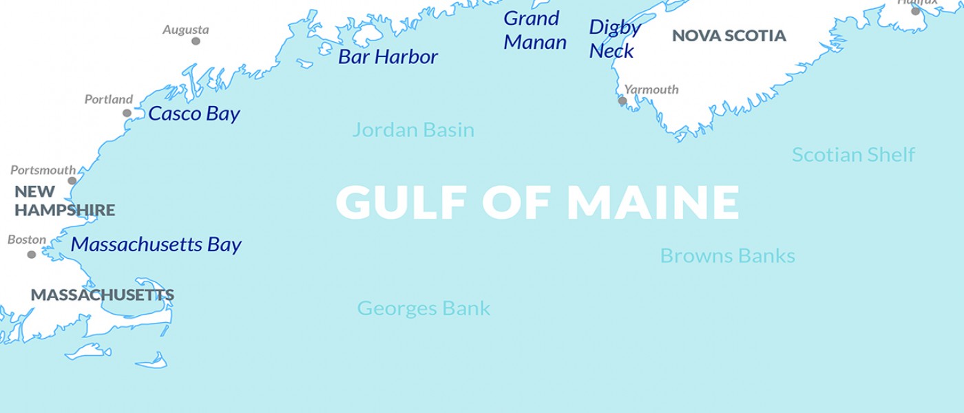 Map of the Gulf of Maine