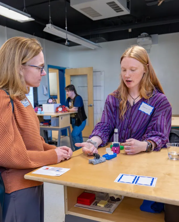 Jessica Howard displays 3D-printed research tools