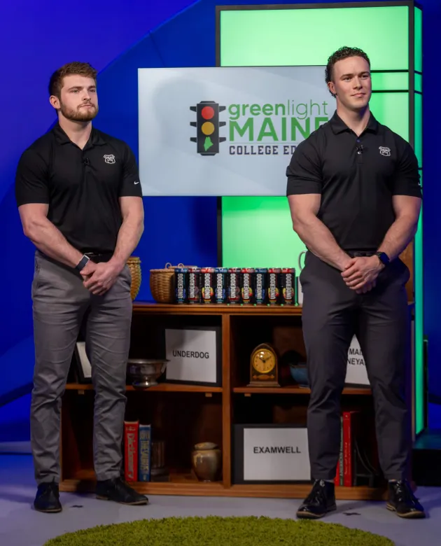 Stanizzi and Schuett present on the Greenlight Maine set