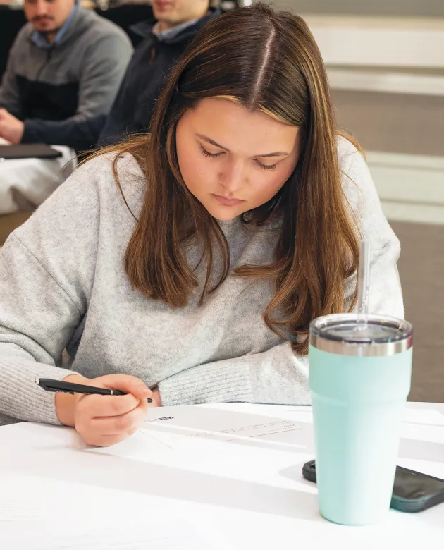 Students write cards to people