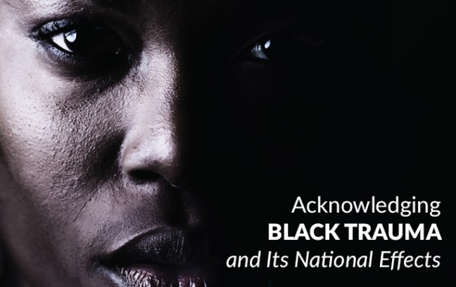 Acknowledging Black Trauma and Its National Effects event poster