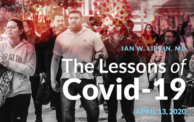 The Lessons of COVID-19 event poster