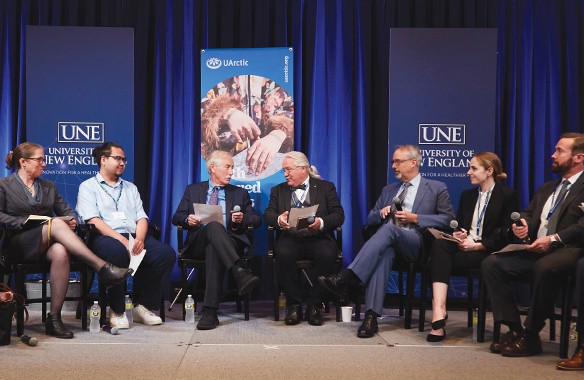 Angus King sits with other members of the UArctic Assembly