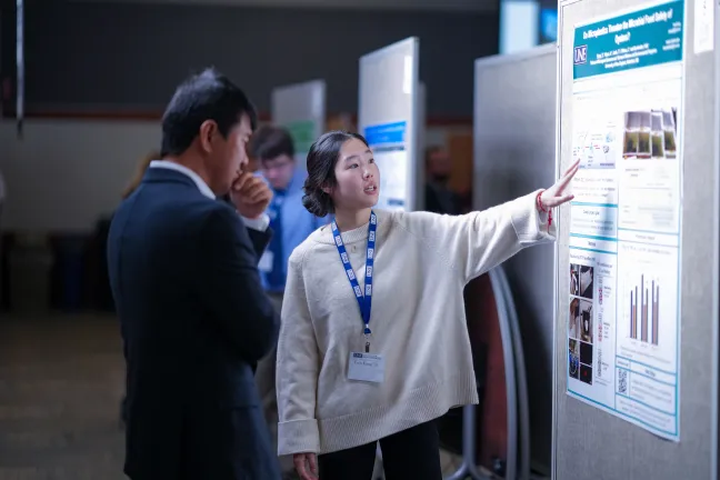 Yein Kang Class of 2028 presents research durning SURE symposium 