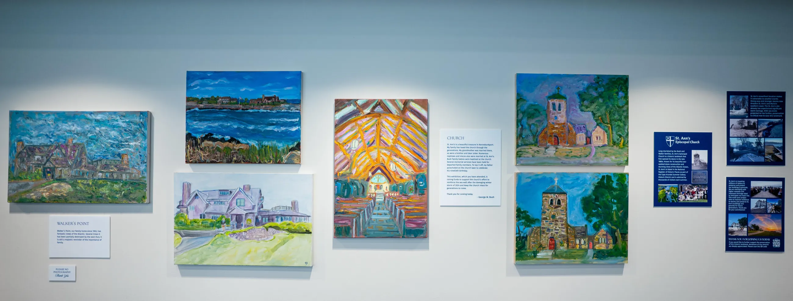 An exhibit of paintings 