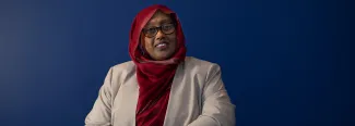 Deqa Dhalac smiles for a photo