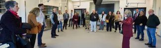 Maine lawmakers and Portland Counselors get a first look at UNE's new medical educational facility on Jan. 10.