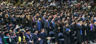 A sea of graduates in the Cross Insurance Arena