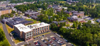 Cropped 2025 aerial of UNE's Portland Campus for the Health Sciences