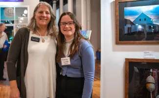 Miranda Carrabba and Delilah Poupore pose for a portrait
