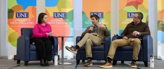 The University of New England hosted its bi-annual President's Forum Monday, April 6, at the Harold Alfond Forum in Biddeford, bringing together faculty, staff students, and members of the larger Biddeford community to examine how American higher education became a flashpoint in the nation's culture wars — and what it might take to reclaim its footing.