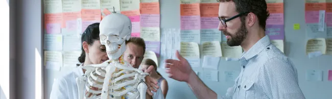 Student in the OMM Lab
