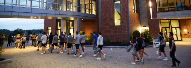 UNE stories march to First Night on the Biddeford Campus