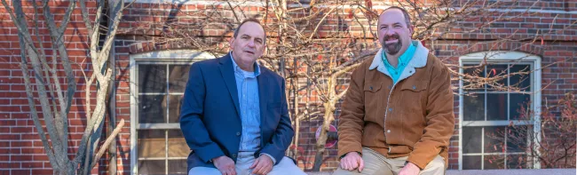 UNE's Chris Bates-Withers and Michael Smith of BU gave a gun-safety seminar this fall. 