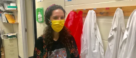 Kayla Looper inside the Burman Lab