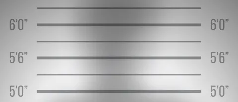 Height markers for police lineup