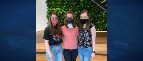 Shown are Aubrey Sahouria, Jennifer Stiegler-Balfour, Ph.D., and Nicole Martin