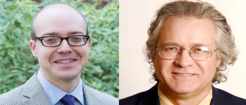 Double head shot photo of Hills and Sutton