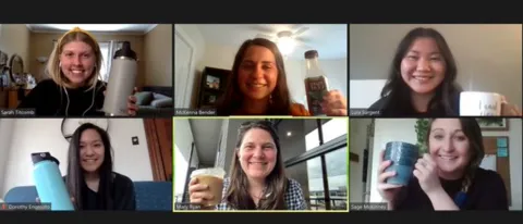 Zoom screenshot of OT student researchers