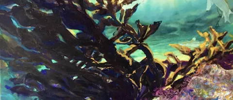 Painting of plankton by Krisanne Baker