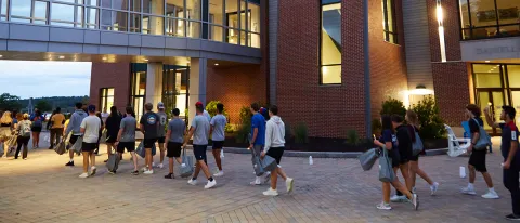 UNE stories march to First Night on the Biddeford Campus