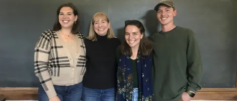 Susan Farady with alums