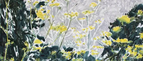 An oil painting of plants and herbs by Tessa Greene O'Brien