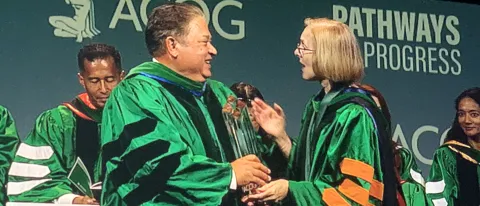 Lockrow recieving award