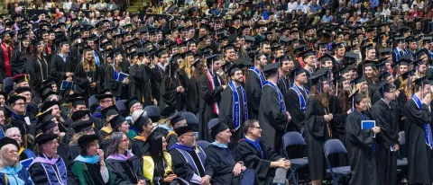 A sea of graduates in the Cross Insurance Arena