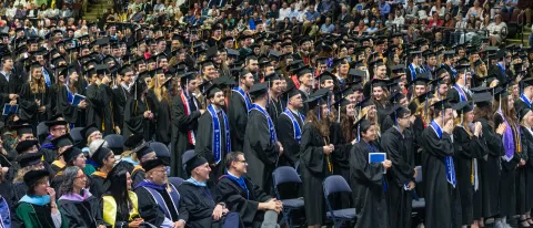 A sea of graduates in the Cross Insurance Arena