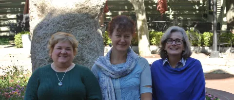 Occupational Therapy Director Kristin Winston, Helen Lynch and Dean Elizabeth Francis Connolly