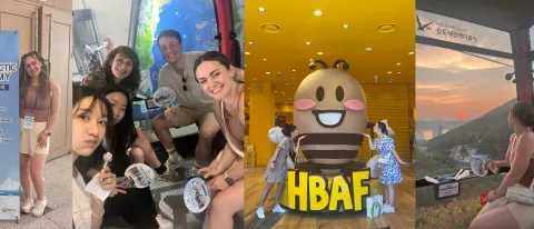 A collage of images from Shauna Curran's trip to South Korea