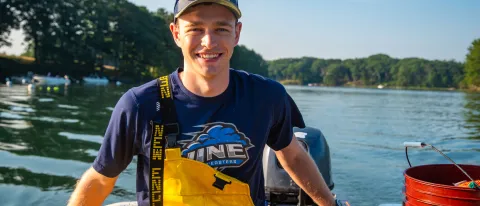 Headshot of Jackson Martine on the water