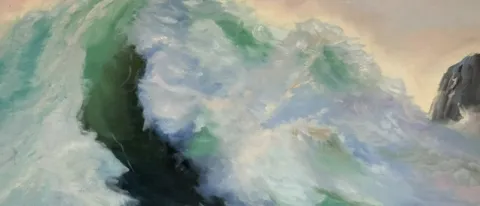 Darlene Trefrey, “Transparent Wave.” Oil on canvas. 24 x 30’’. 