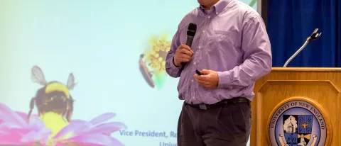 Ed Bilsky gives a keynote presentation about opiate addiction and pain