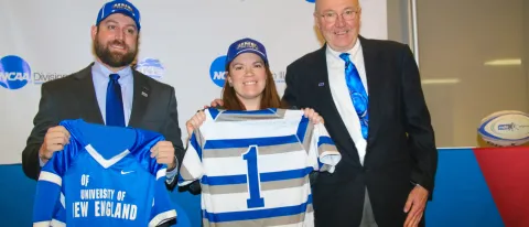 Jack McDonald with Ashley Potvin and Mike Lichten
