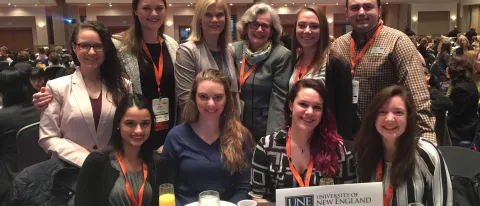 UNE OT Students with AOTA President Amy Lamb, Dean Francis-Connolly, and Associate Clinical Professor Scott McNeil