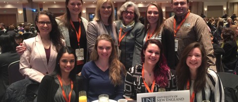 UNE OT Students with AOTA President Amy Lamb, Dean Francis-Connolly, and Associate Clinical Professor Scott McNeil