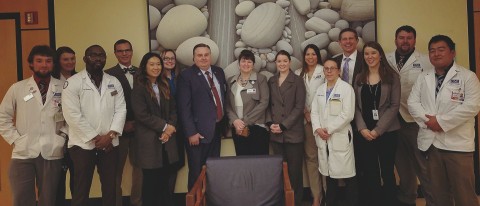 UNE pharmacy students and faculty in Augusta
