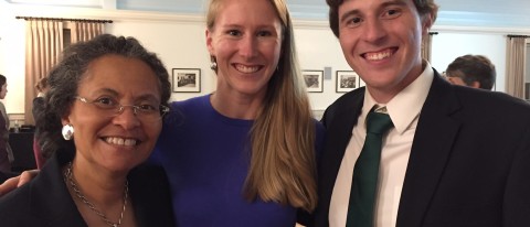 Camara Jones (left) with Jessica Harnisch-Boyd and Frank Jackson, second year medical students at UNE COM and Care for the Under