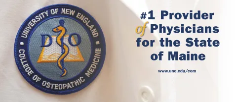 Award-winning advertisement for the UNE College of Osteopathic Medicine