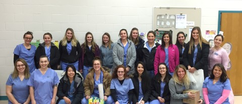 UNE Dental Hygiene students providing K-12 outreach