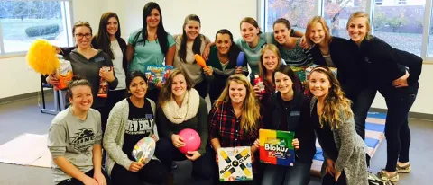 UNE students at the Maine Down Syndrome Network conference