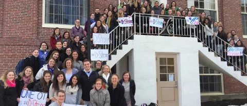 Occupational Therapy students show their support for 8 year-old Dorian Murray
