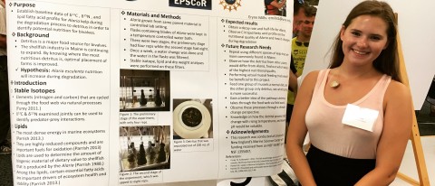Eryn Mills '19 presents her research at the SEA Fellows Symposium 