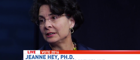 Jeanne Hey is interviewed live on WGME