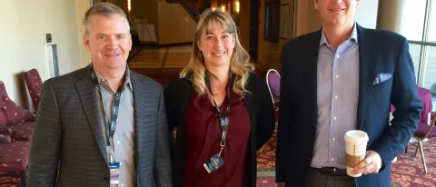 Lara Carlson with Jeff Burton and Steve Letarte