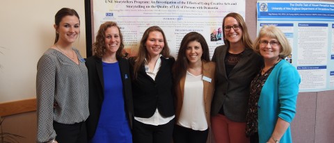Nicole Murphy, Paige Mellars, Michelle Martin, Suzanne Dunn, Rebecca Masterjohn and Professor Regi Robnett