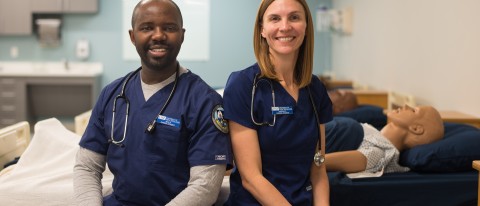 UNE's nursing graduates passed the National Council Licensure Examination (NCLEX) with a rate of 98.9 percent, surpassing the na