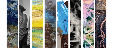 2018 Deaprtment of Arts Faculty Show postcard